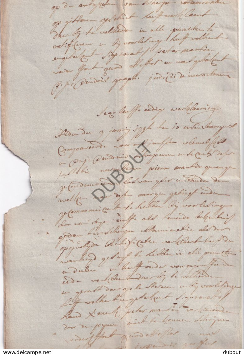 Limburg/Neeroeteren - Manuscript  1793 - Betreft Gevangene Pierre Mantin (V3100) - Manuscripts