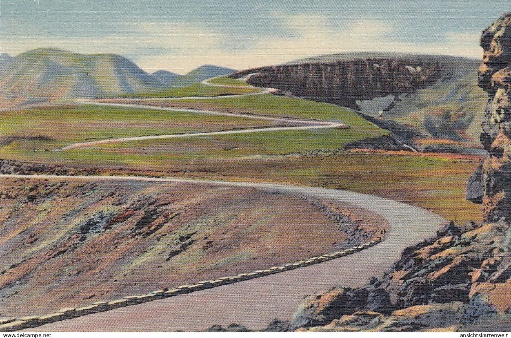 Rocky Mountain Nat.Park, CO., Tundra Curves Near The Top Of TRail Ridge Ngl #E8743 - Other & Unclassified