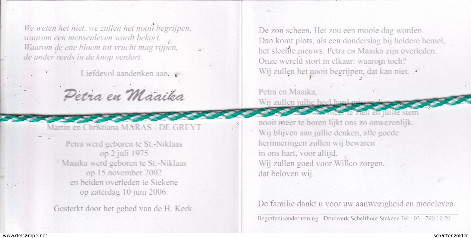 Petra Maras (Sint-Niklaas 1975) En Dochtertje Maaika (Sint-Niklaas 2002), Stekene 2006. Foto - Obituary Notices