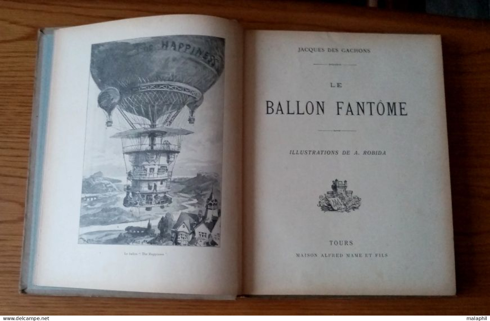 RARE CARTONNAGE : LE BALLON FANTOME – Ill. ROBIDA Vers 1920 - 1801-1900