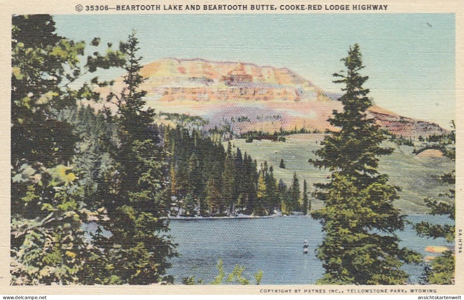 Beartooth Lake And Beartooth Butte, Cooke-red Lodge Highway Ngl #E8714 - Sonstige & Ohne Zuordnung