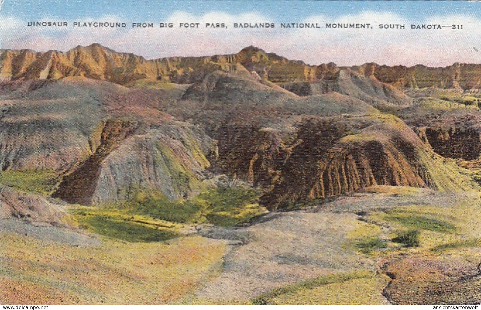 Bad Lands National Monument, SD, Dinosaur Playground From Big Foot Pass Ngl #E8693 - Sonstige & Ohne Zuordnung