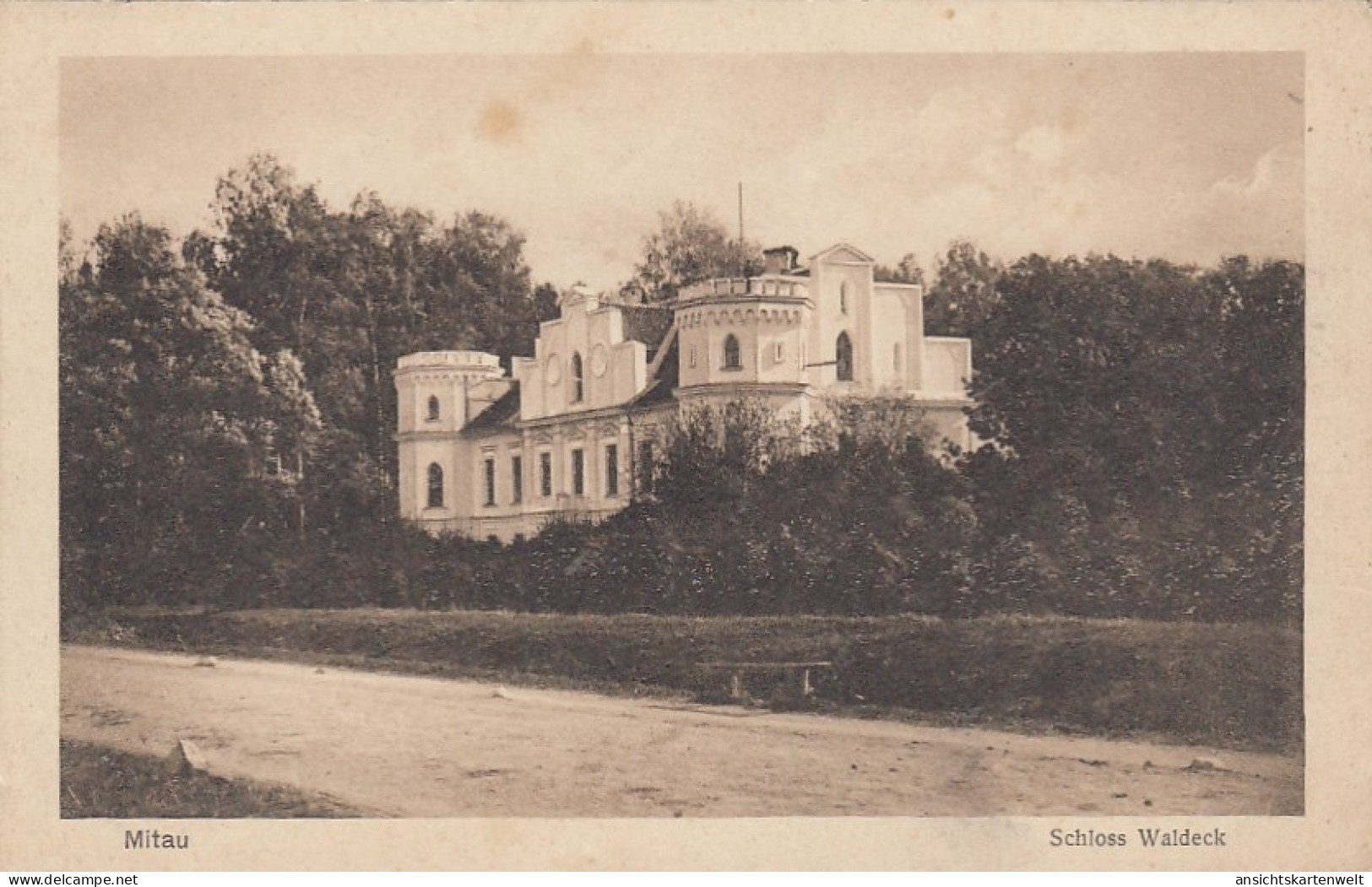 LV Mitau, Schloss Waldeck Feldpgl1916 #E8625 - Lettonia
