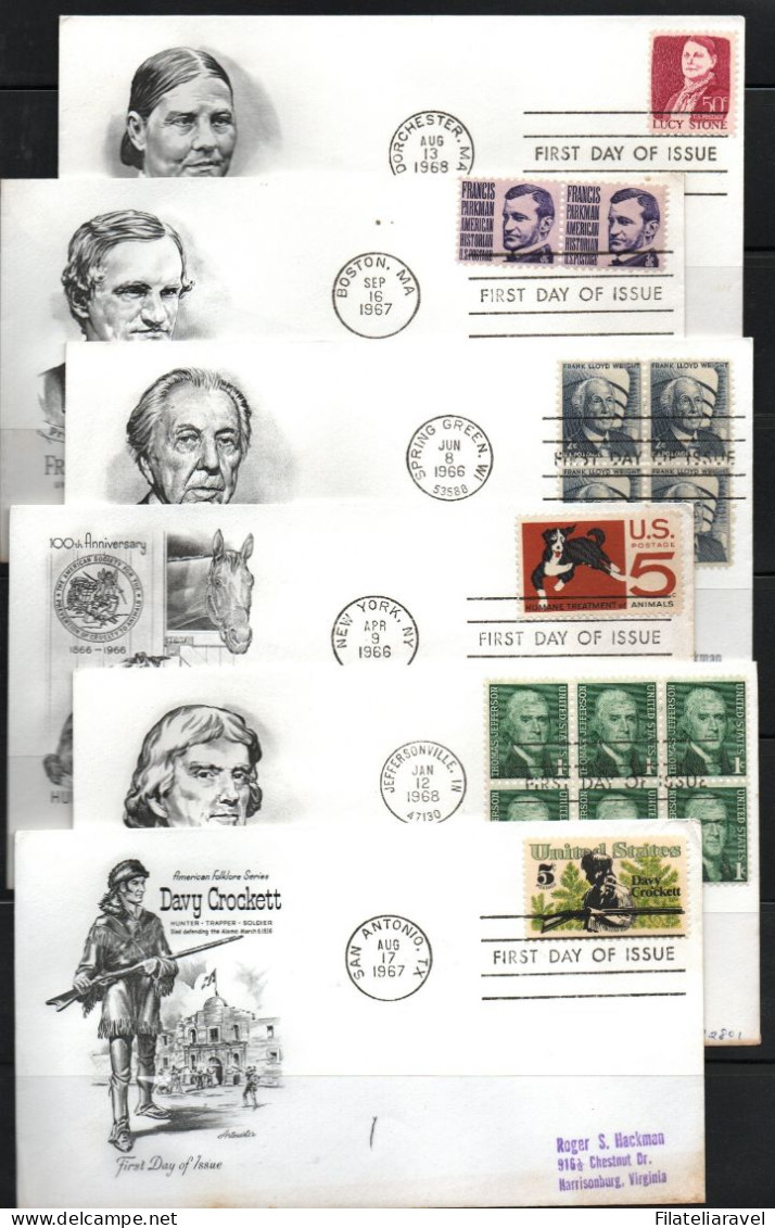 USA Piccolo lotto di storia postale + fdc  . Circa 50 pezzi.