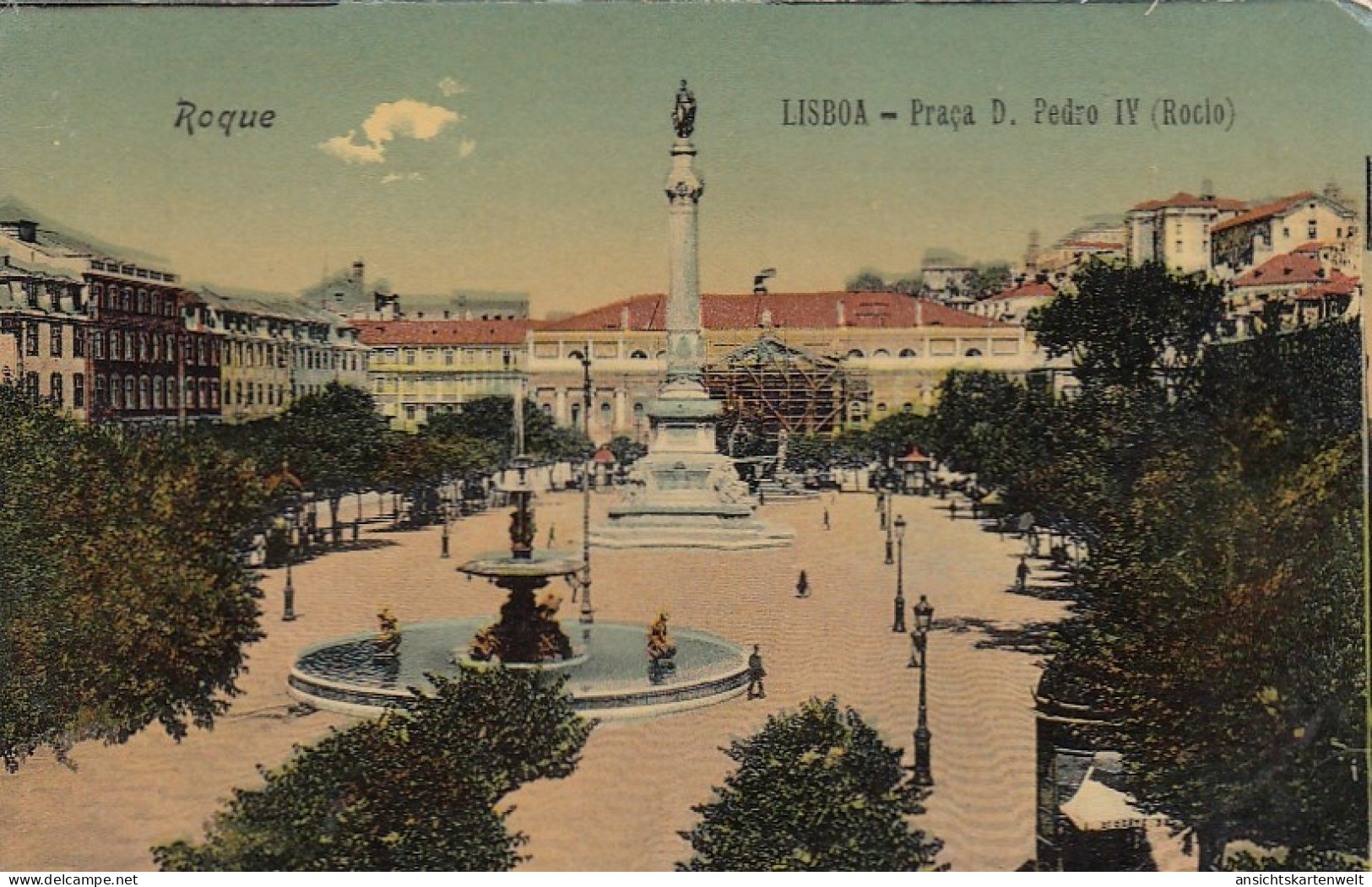 Lisboa, Praca D.Pedro IV (Rocio) Glum 1910? #E9595 - Otros & Sin Clasificación