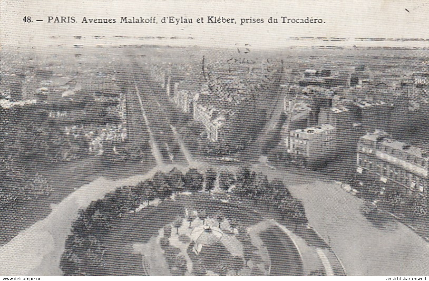 Paris, Avenues Malakoff, D'Eylau Et Kléber, Prises Du Tracodero Gl1913 #E9171 - Sonstige & Ohne Zuordnung