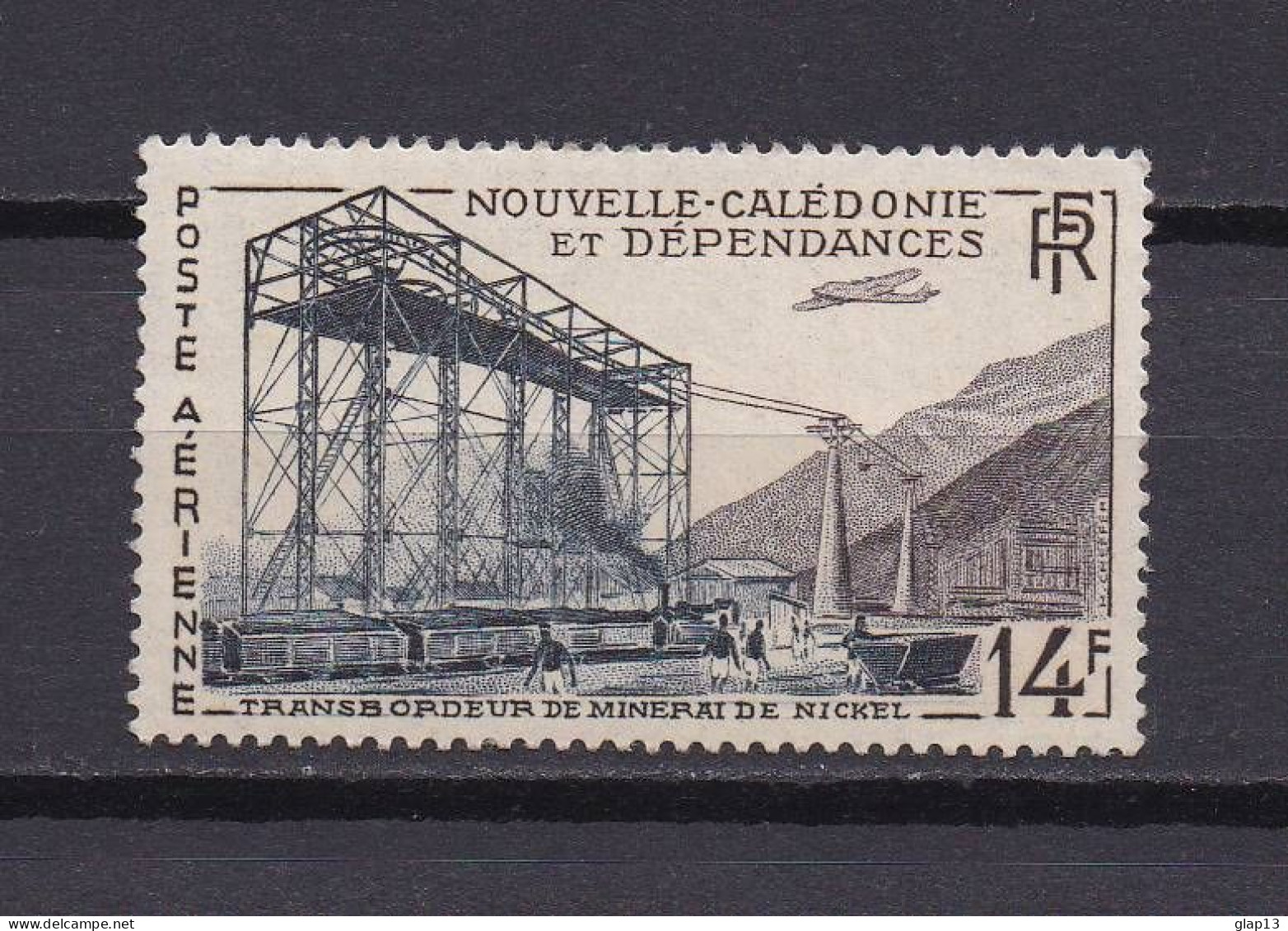 NOUVELLE-CALEDONIE 1955 PA N°66 NEUF** TRANSBORDEUR - Unused Stamps