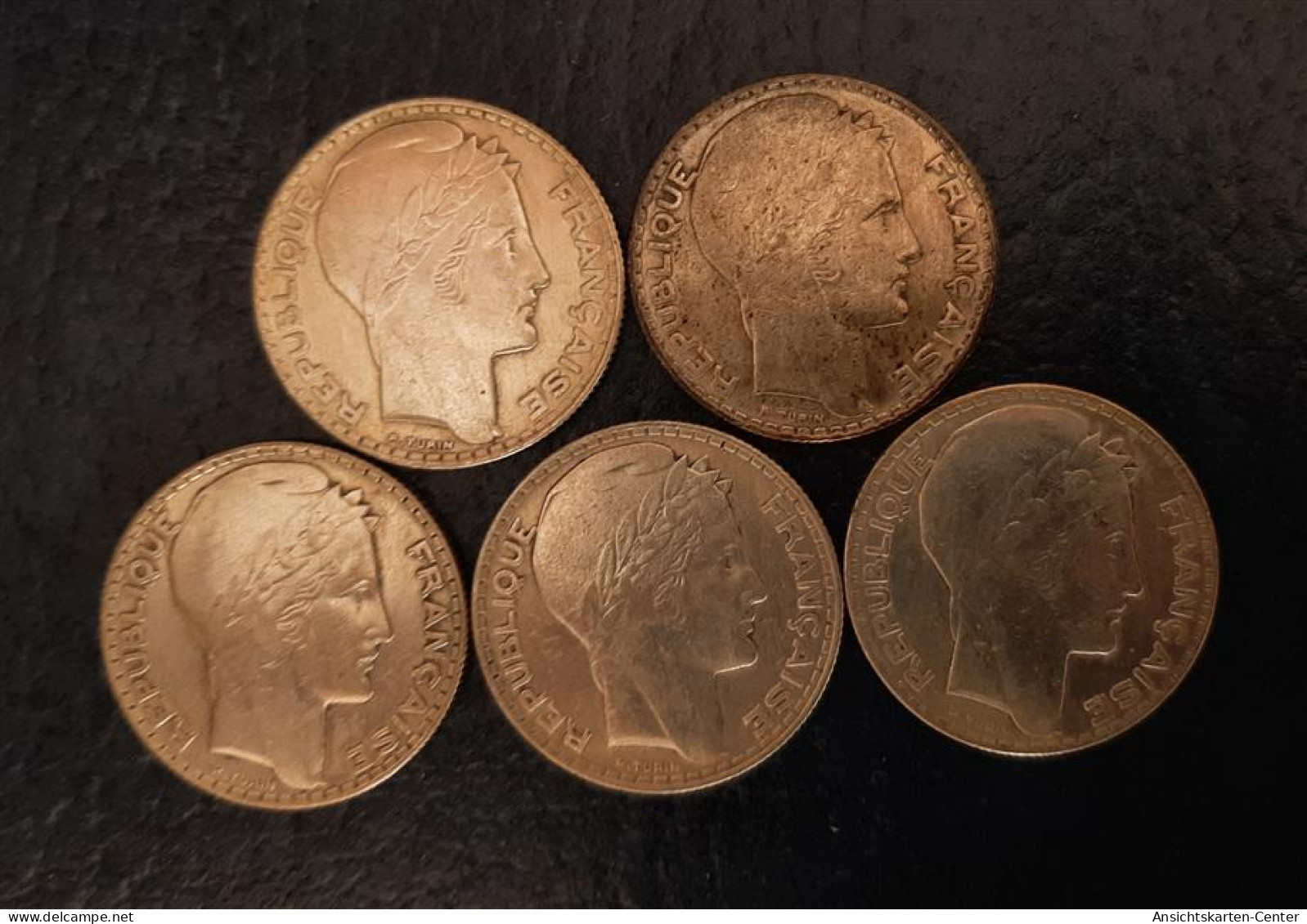 13707507 - Frankreich 5 X 10 Francs Bis 1933 Feinheit 680/1000 Silber Feingewicht 34 G - Coins (pictures)