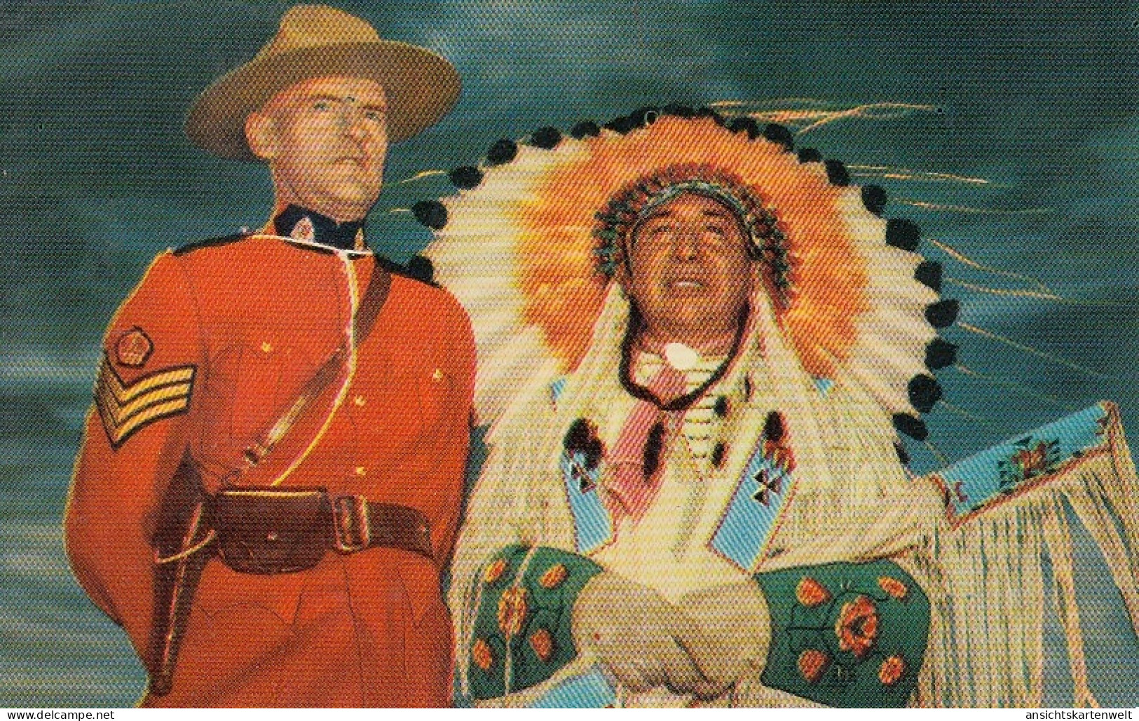 Indien Chief And Royal Canadian Mounted Police Ngl #F0478 - Non Classés