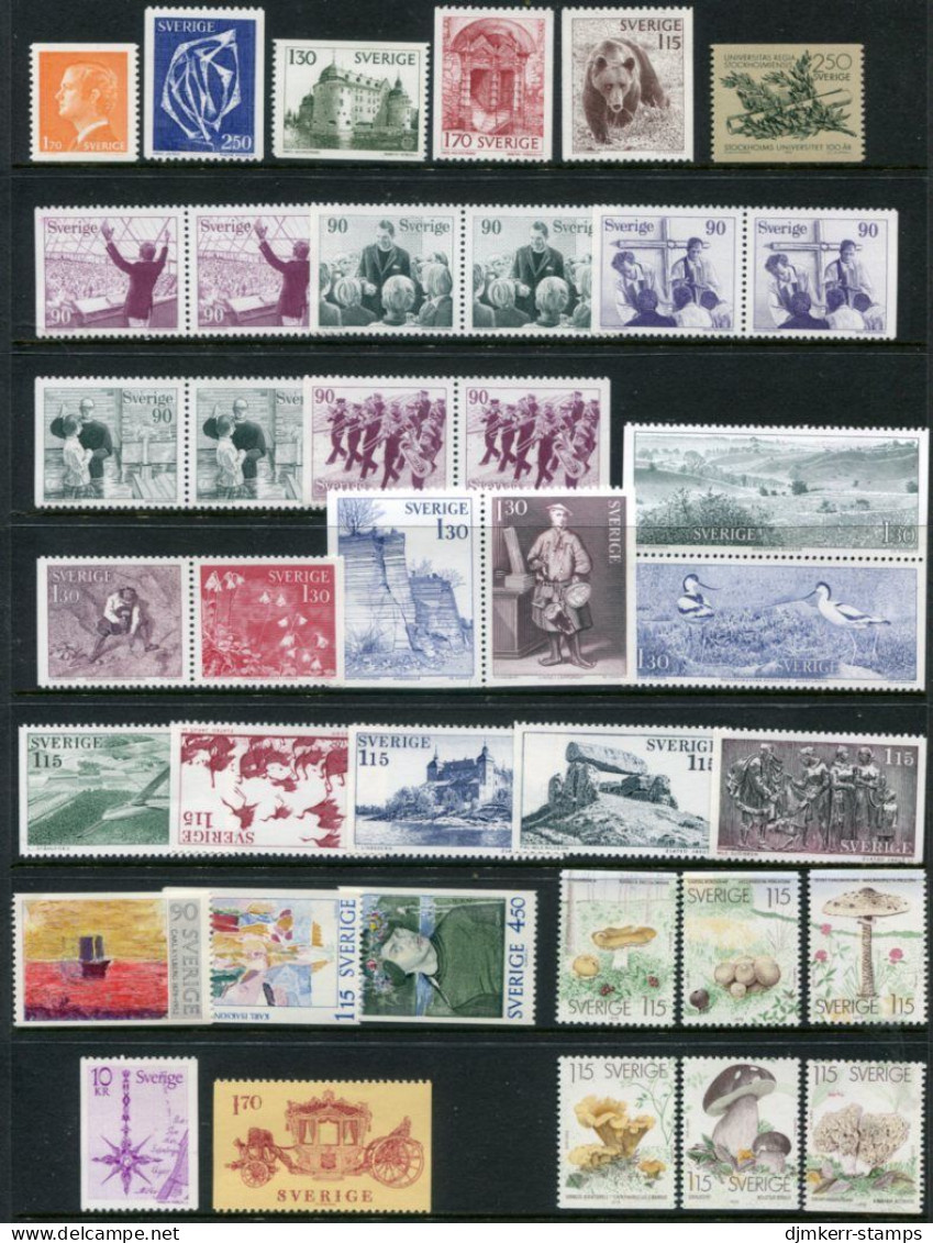 SWEDEN 1978 Issues Complete  MNH / **.  Michel 1012-52 - Unused Stamps