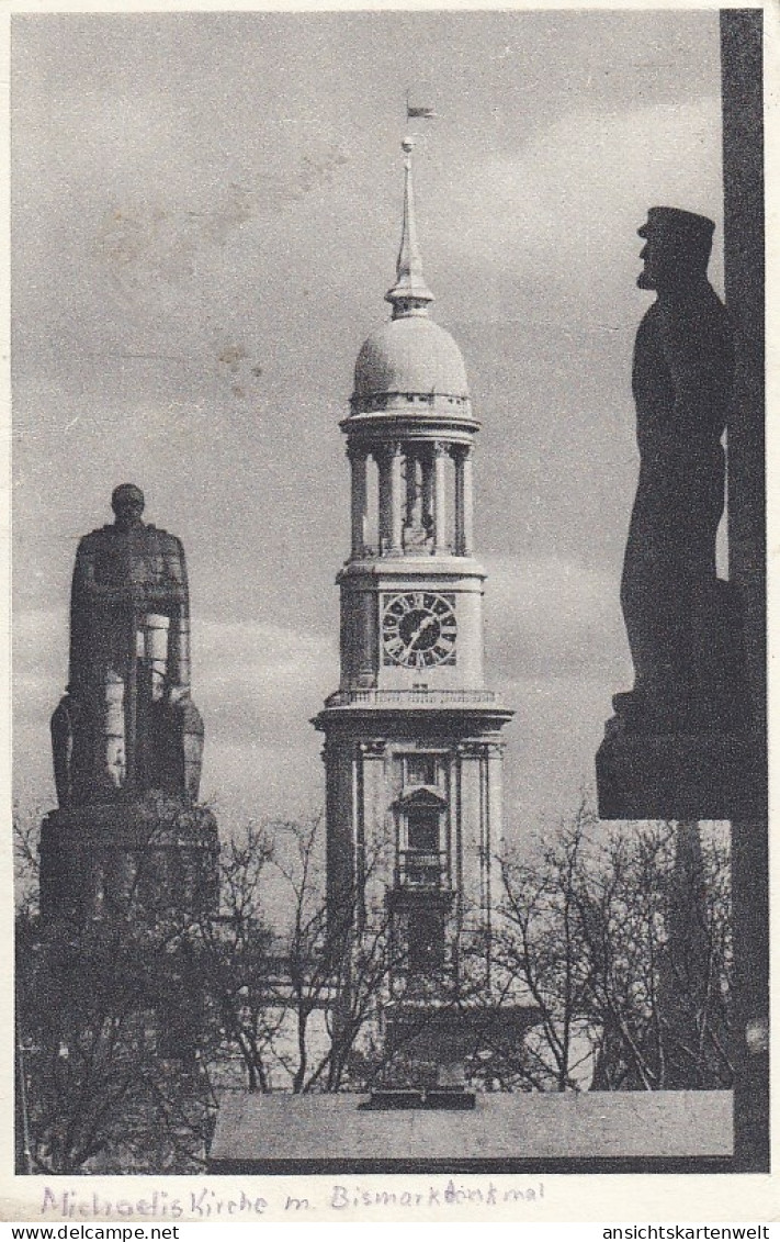 Hamburg, St.Michaelskirche Und Bismarckdenkmal Gl1959? #F0384 - Other & Unclassified