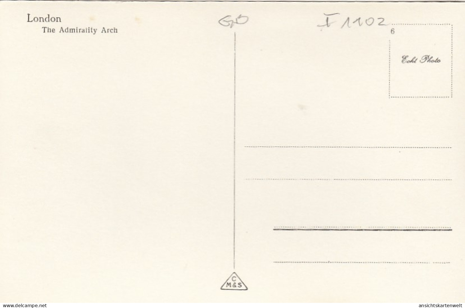 London, The Admirality Arch Ngl #F1102 - Other & Unclassified