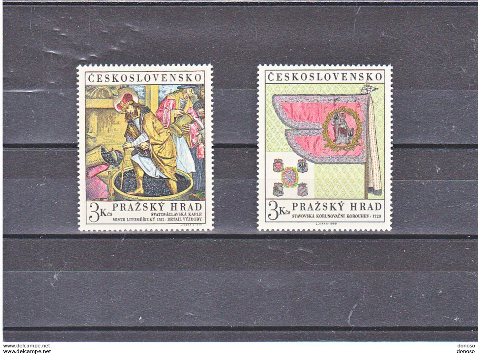 TCHECOSLOVAQUIE 1969 CHÂTEAU DE PRAGUE Yvert 1723-1724, Michel 1876-1877 NEUF** MNH Cote 8 Euros - Unused Stamps