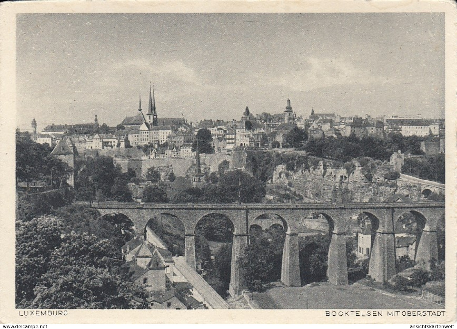 Luxembourg, Bockfelsen Mit Oberstadt Ngl #F0609 - Sonstige & Ohne Zuordnung