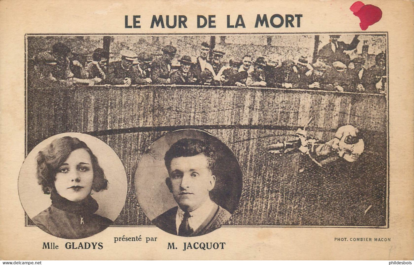 CIRQUE  LE MUR DE LA MORT  Mlle Gladys  M. Jacquot - Cirque