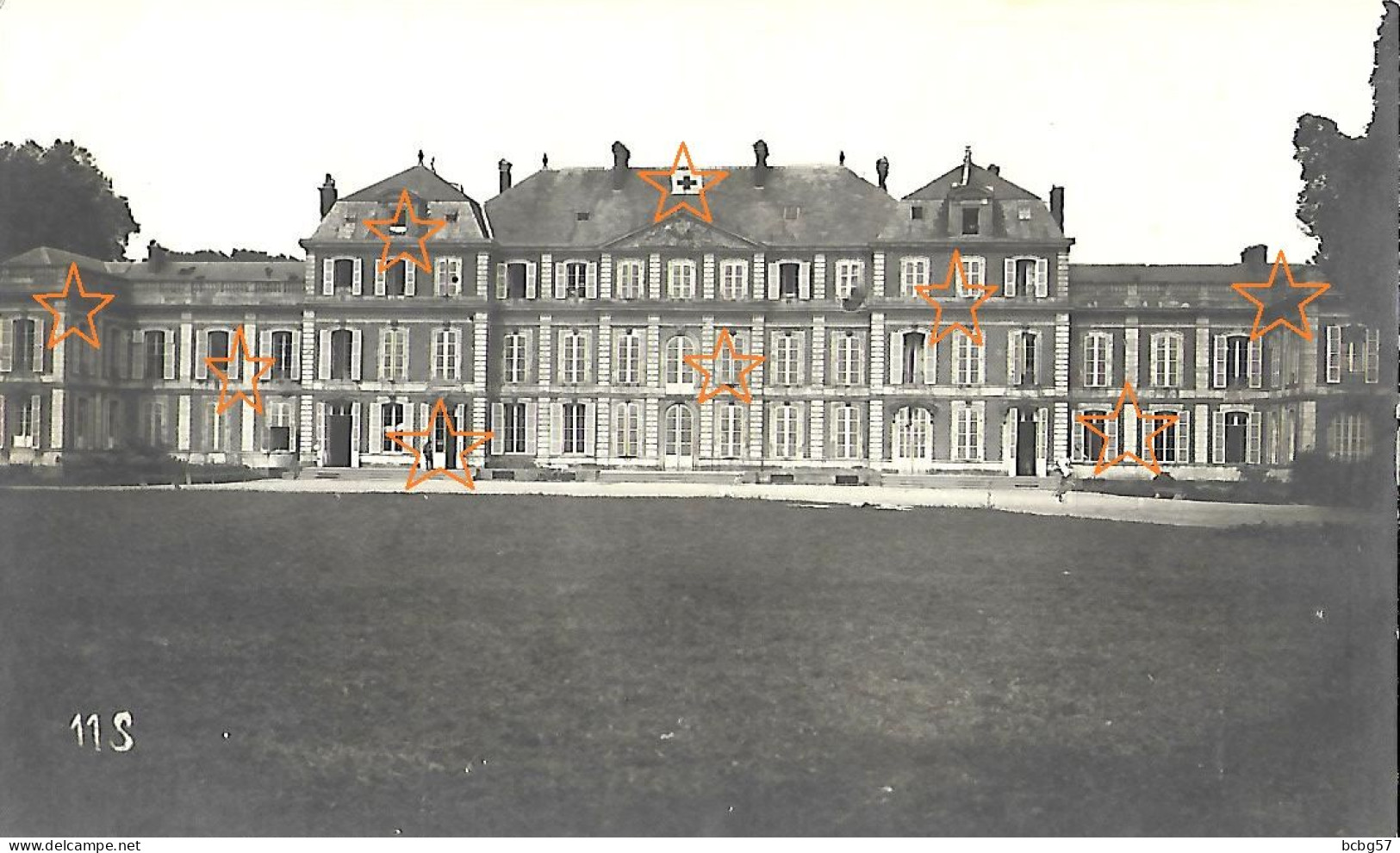 ETRICOURT- MANANCOURT Carte Photo Allemande Le Château De Manancourt Hôpital Militaire Allemand Guerre 14-18, WW1 - Autres & Non Classés