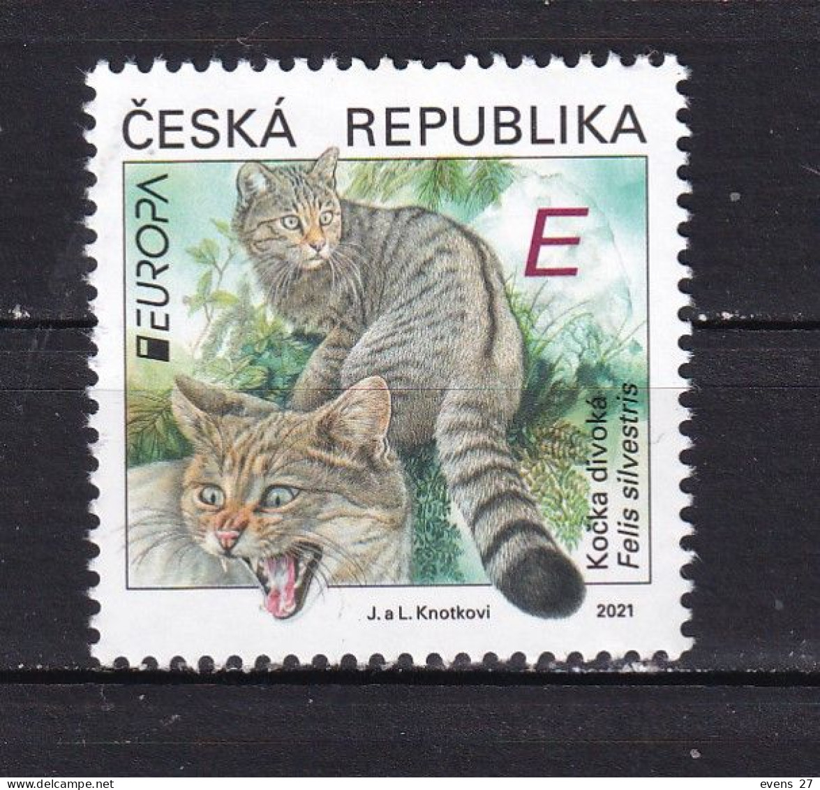 CZECH REPUBLIC-2021-ENDANGERED FAUNA-WILD CAT-MNH. - Ongebruikt