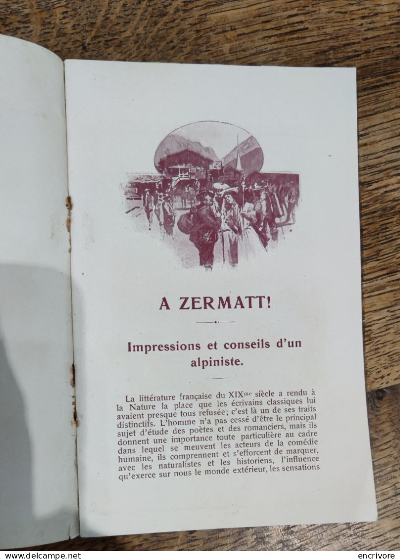 ZERMATT Souvenir Viege Zermatt Carte - Tourism Brochures
