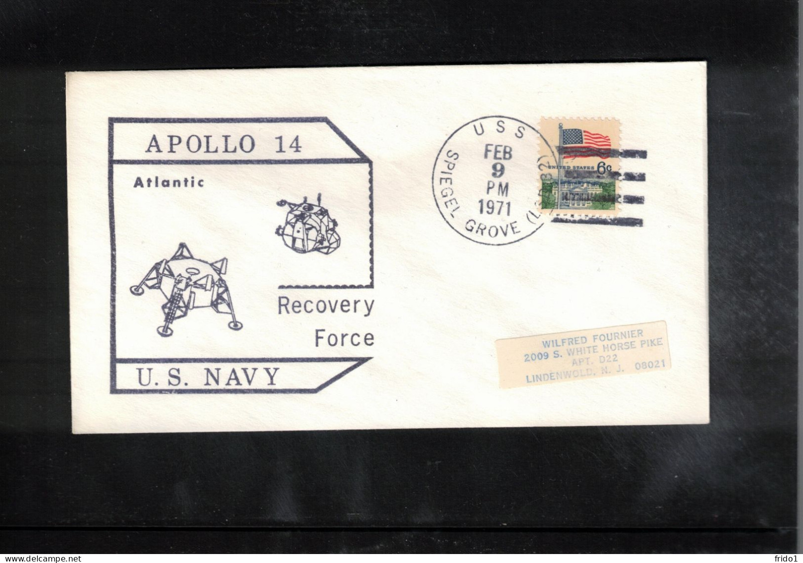 USA 1971 Space / Weltraum - Apollo 14 - US Navy Recovery Force Atlantic USS SPIEGEL Interesting Cover - Stati Uniti