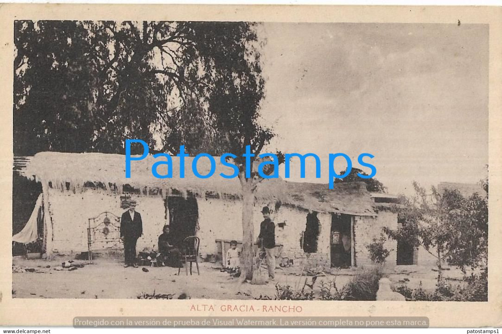 228308 ARGENTINA CORDOBA ALTA GRACIA COSTUMES RANCHO POSTAL POSTCARD - Argentine