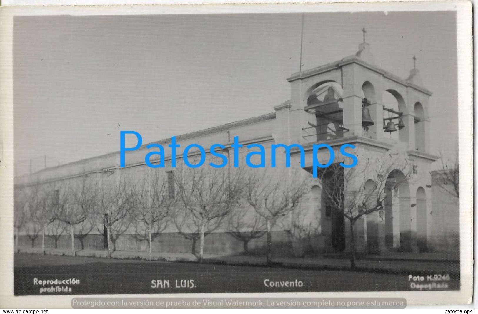 228311 ARGENTINA SAN LUIS CONVENTO POSTAL POSTCARD - Argentine