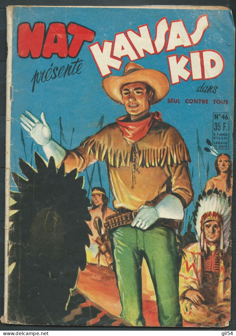 (Rareté ) Nat Présente : Kansas Kid Dans Seul Contre Tous N° 46 D.L. 3 Juillet 1954  -   Toto 0105 - Altri & Non Classificati