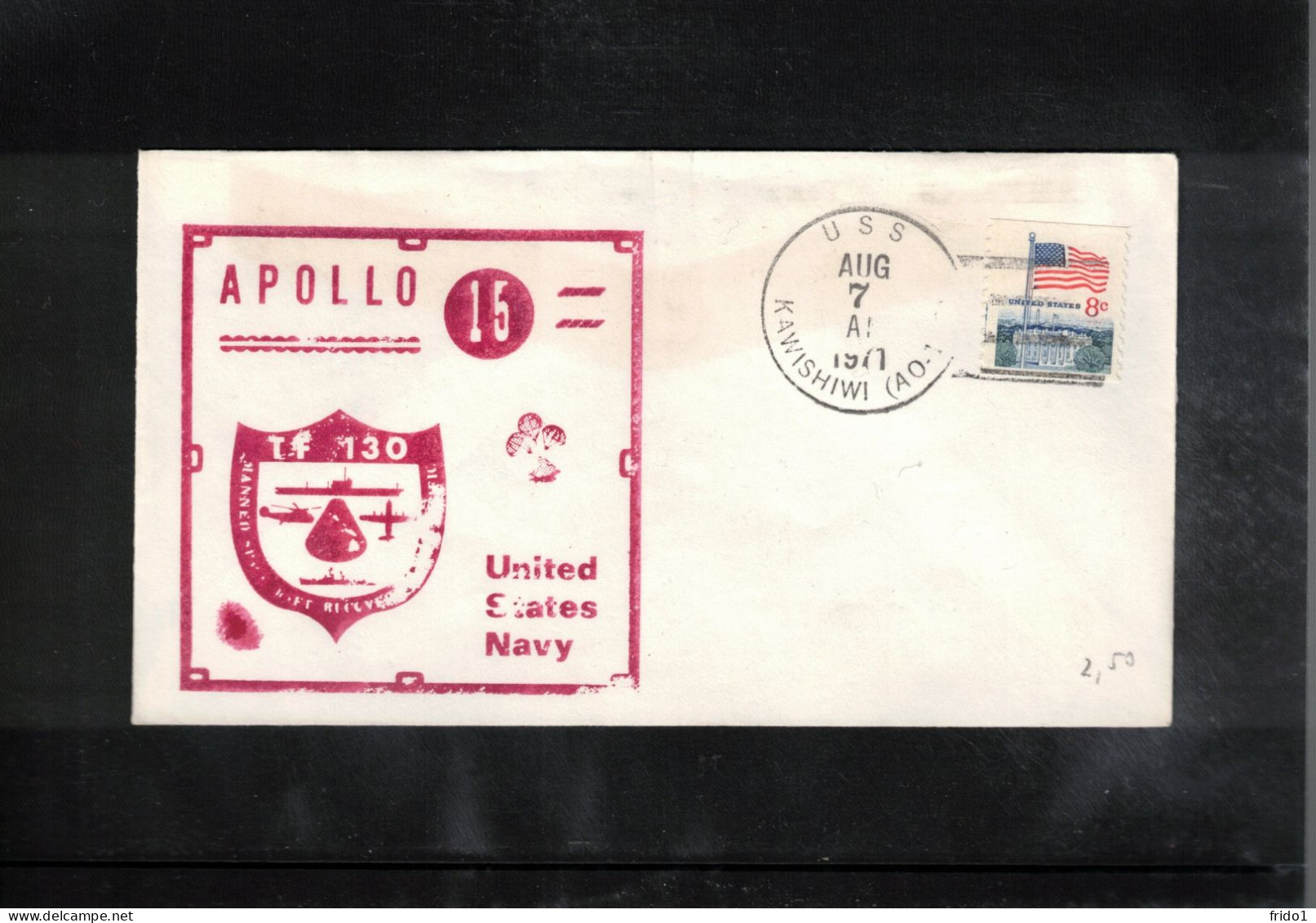 USA 1971 Space / Weltraum - Apollo 15 US Navy Recovery Force TF 130 - USS KAWISHIWI Interesting Cover - Estados Unidos