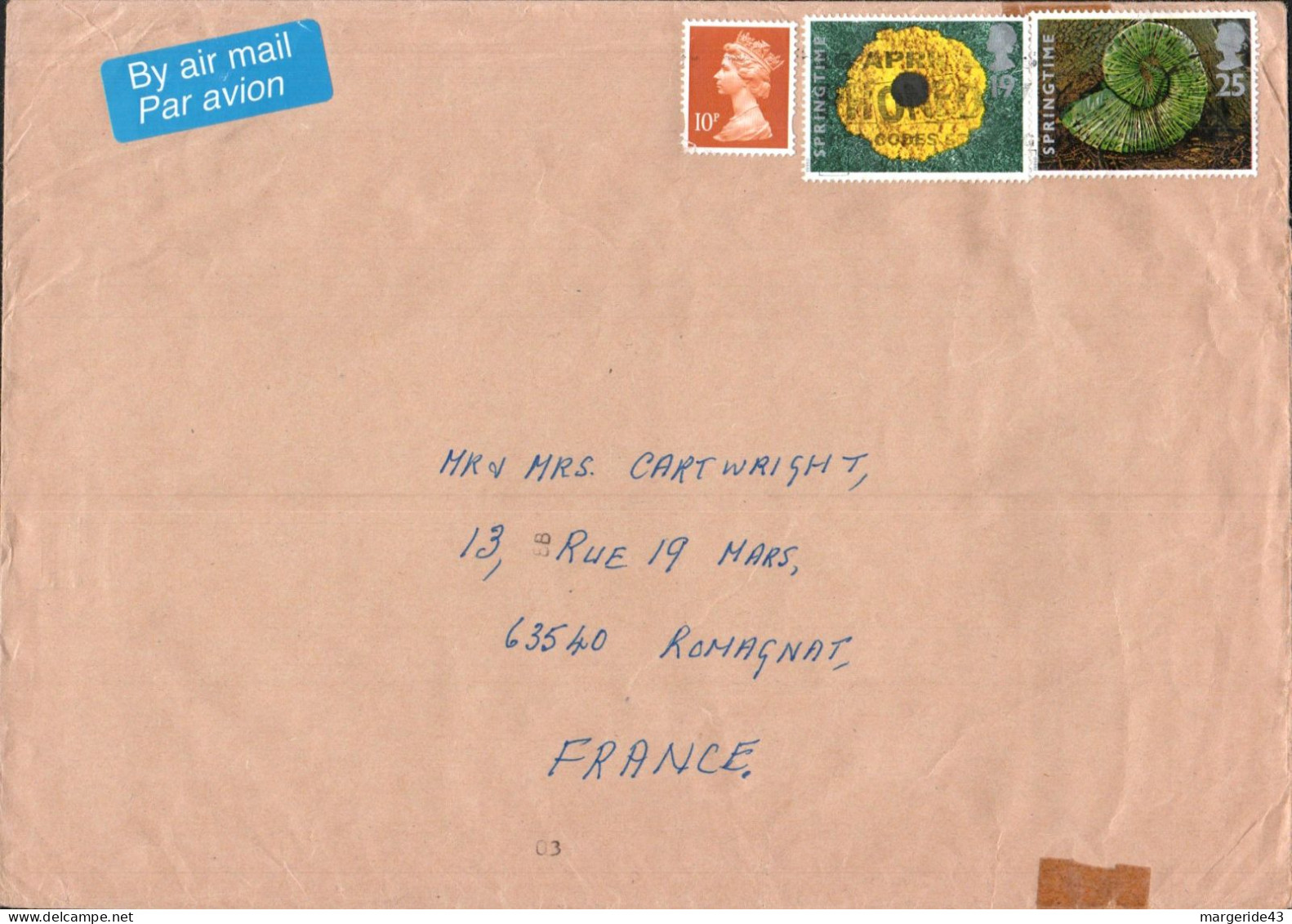 GB AFFRANCHISSEMENT COMPOSE SUR LETTRE DE STOCK ON TRENT POUR LA FRANCE 1994 - Storia Postale