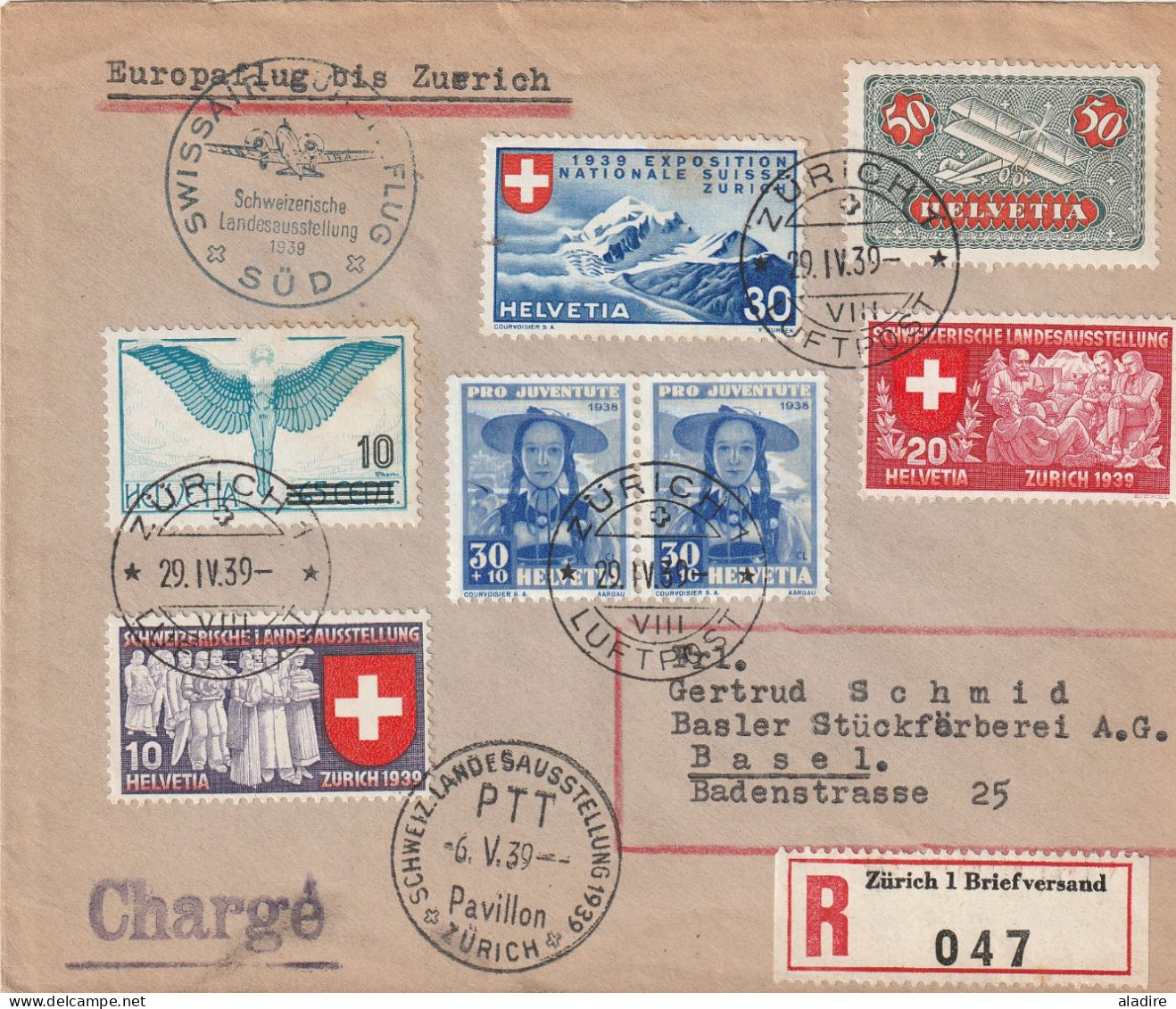 1900 / 2003 - petite collection de 12 CP et enveloppes (recommandé et poste aérienne) de SUISSE - 24 scans