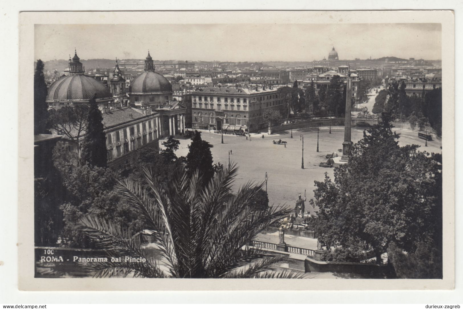 Roma Panorama Dal Pincio Old Postcard Posted 1934 B240503 - Vaticano (Ciudad Del)