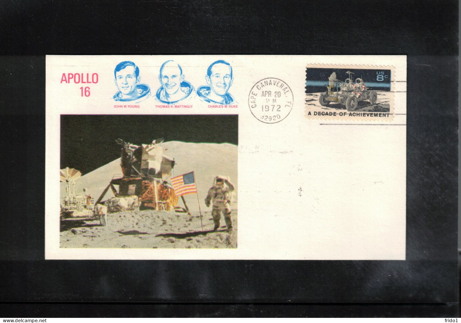 USA 1972 Space / Weltraum - Apollo16 Interesting Cover - United States