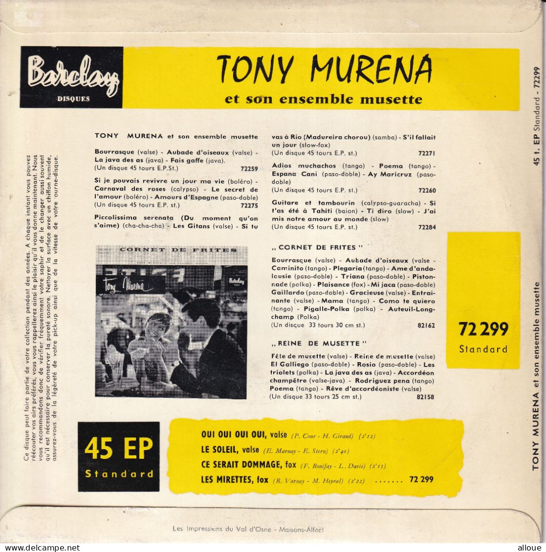 TONY MURENA  - FR EP -  OUI OUI OUI OUI + 3 - Sonstige - Franz. Chansons