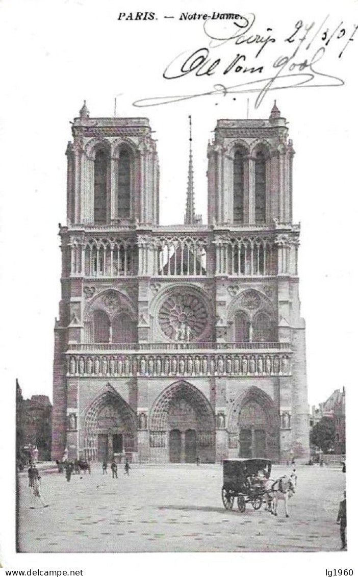 Paris - Notre Dame - 1907 - Notre Dame De Paris