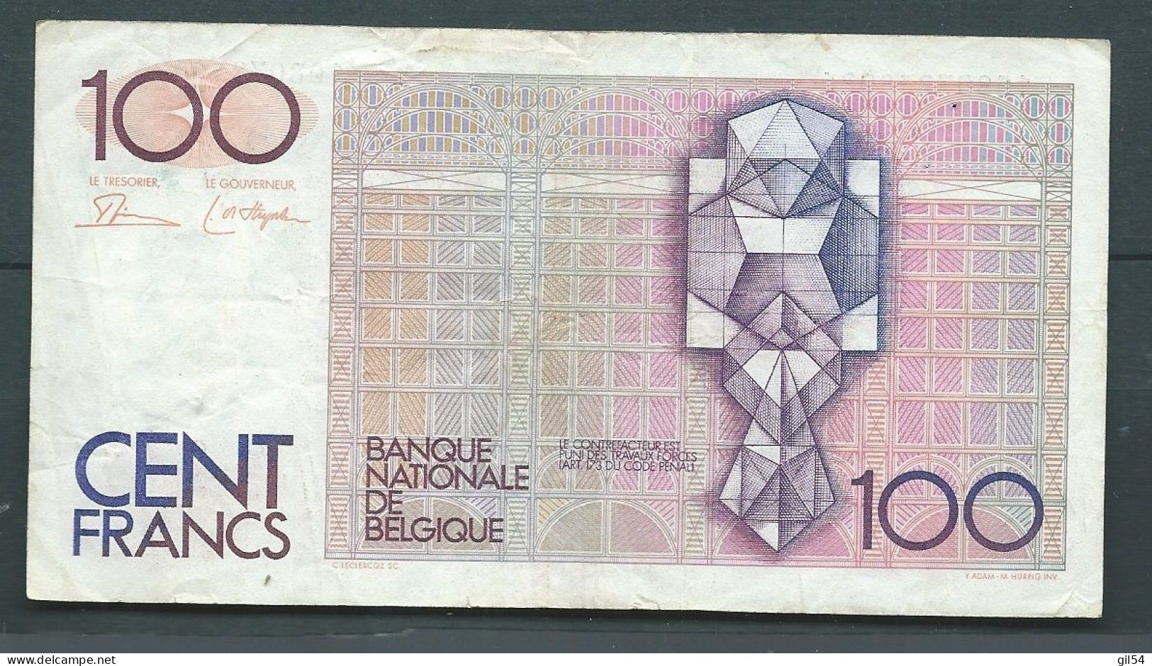 BELGIQUE  100 Francs 1982-94  - 10807238026 - Laura 6225 - 100 Franchi