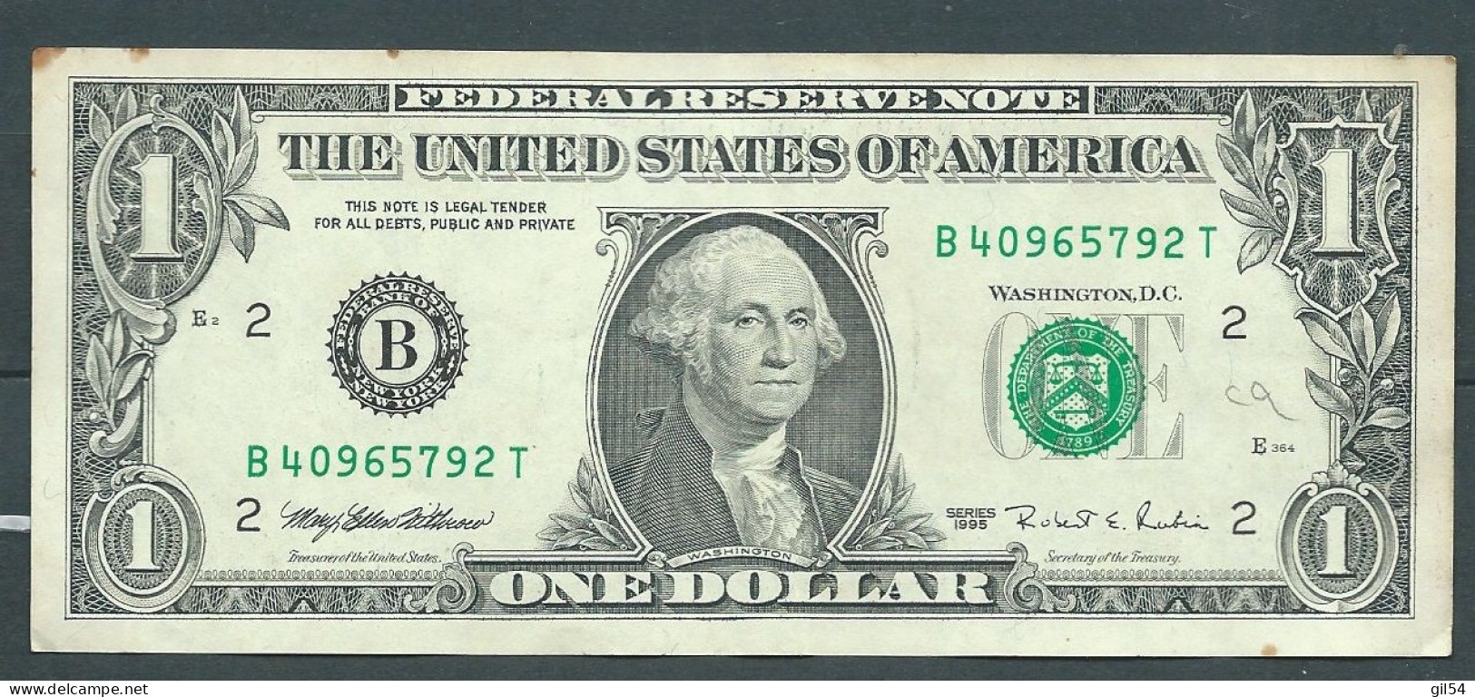 USA 1 Dollar 1995 B - B40965792T - Laura 77 26 - Billetes De La Reserva Federal (1928-...)