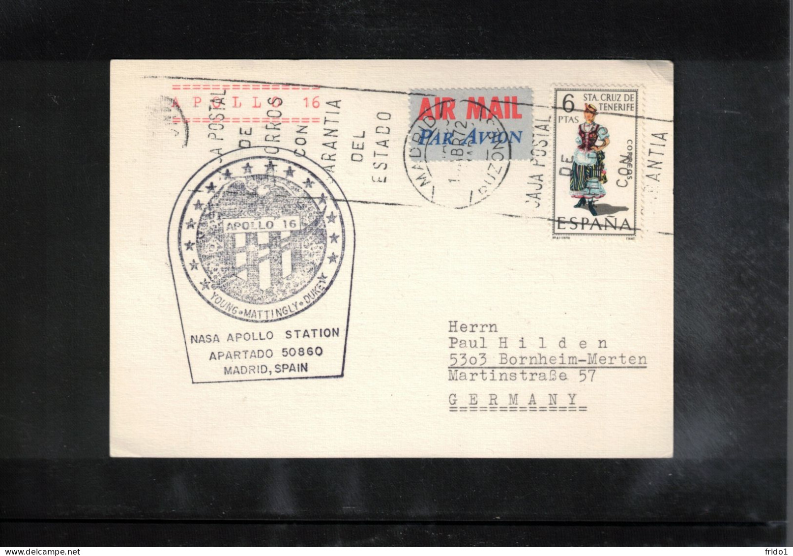 USA 1972 Space / Weltraum - Apollo 16 - NASA  Apollo Station Madrid Spain Interesting Postcard - Verenigde Staten