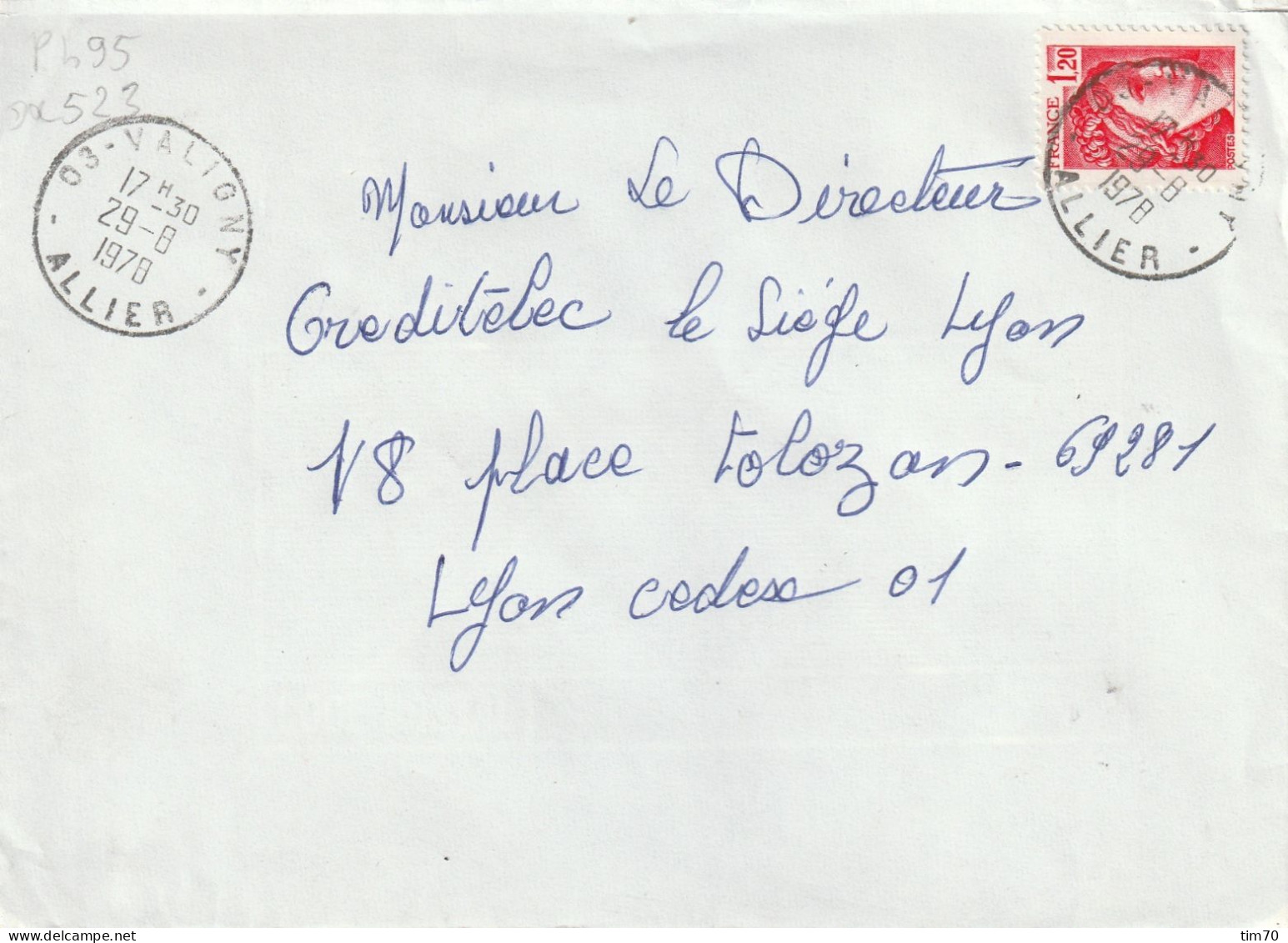 CAD  / N° 1974   03 - VALIONY - ALLIER - Manual Postmarks