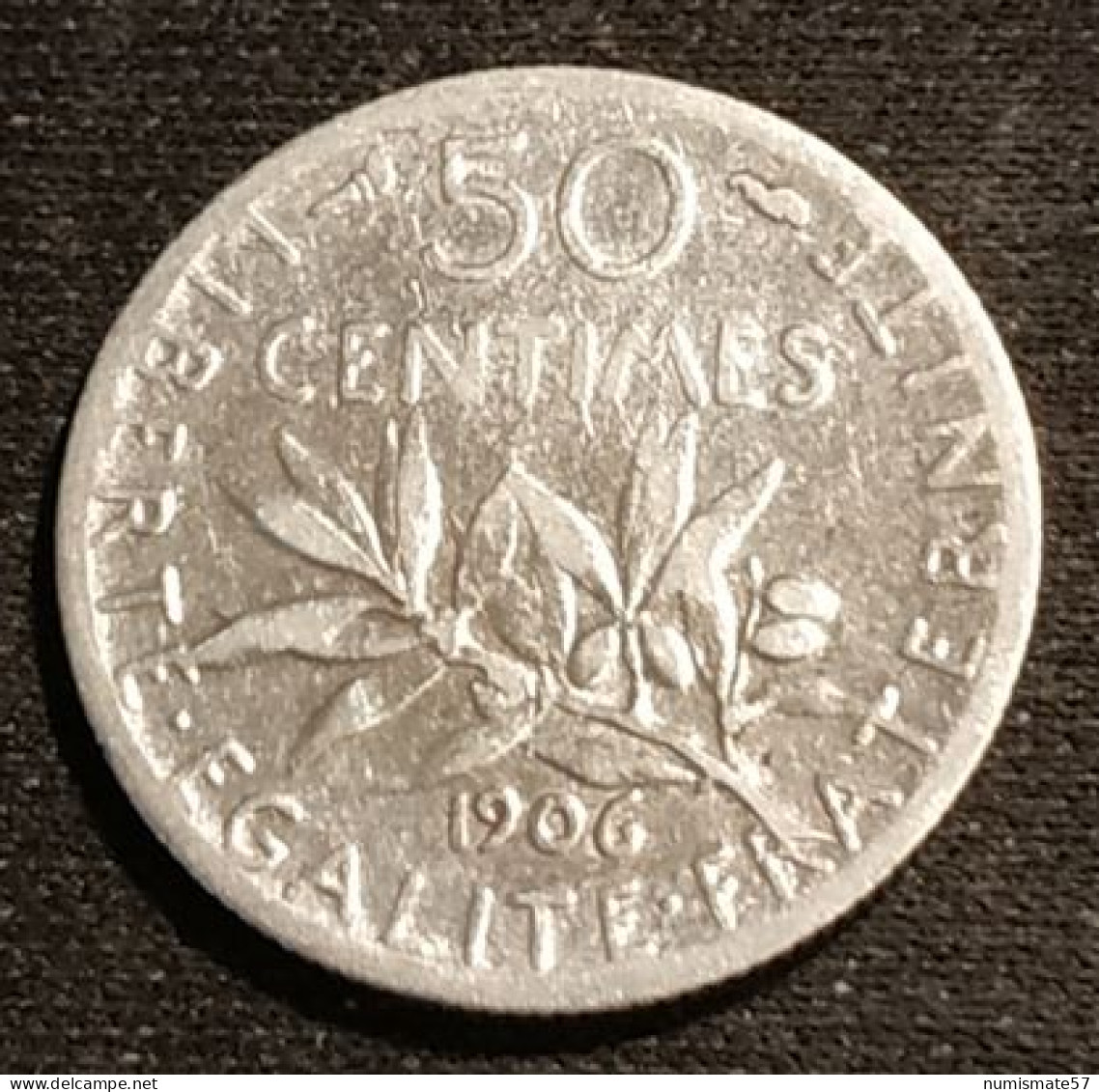 Pas Courant - FRANCE - 50 CENTIMES 1906 - Semeuse - Argent - Silver - Gad 420 - KM 854 - 50 Centimes