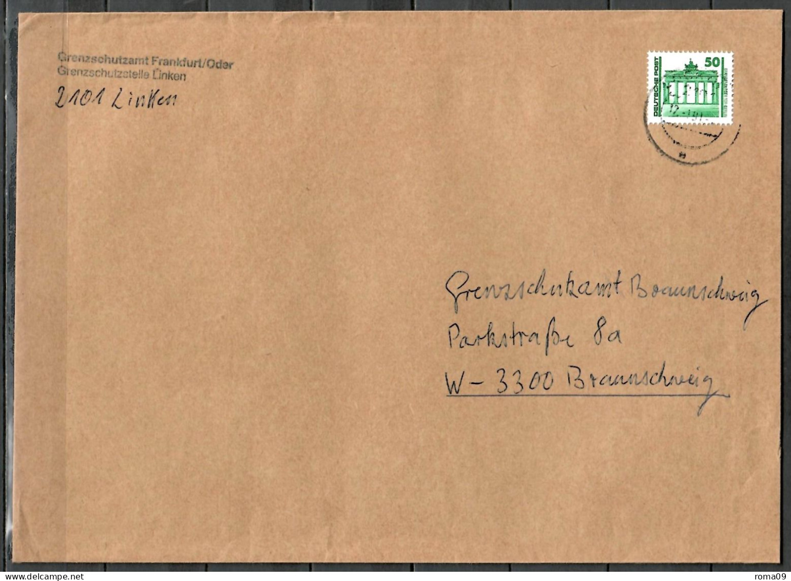 MiNr. 3346; Brandenburger Tor, Auf Portoger. Brief Von Linken Nach Braunschweig; C-362 - Brieven En Documenten