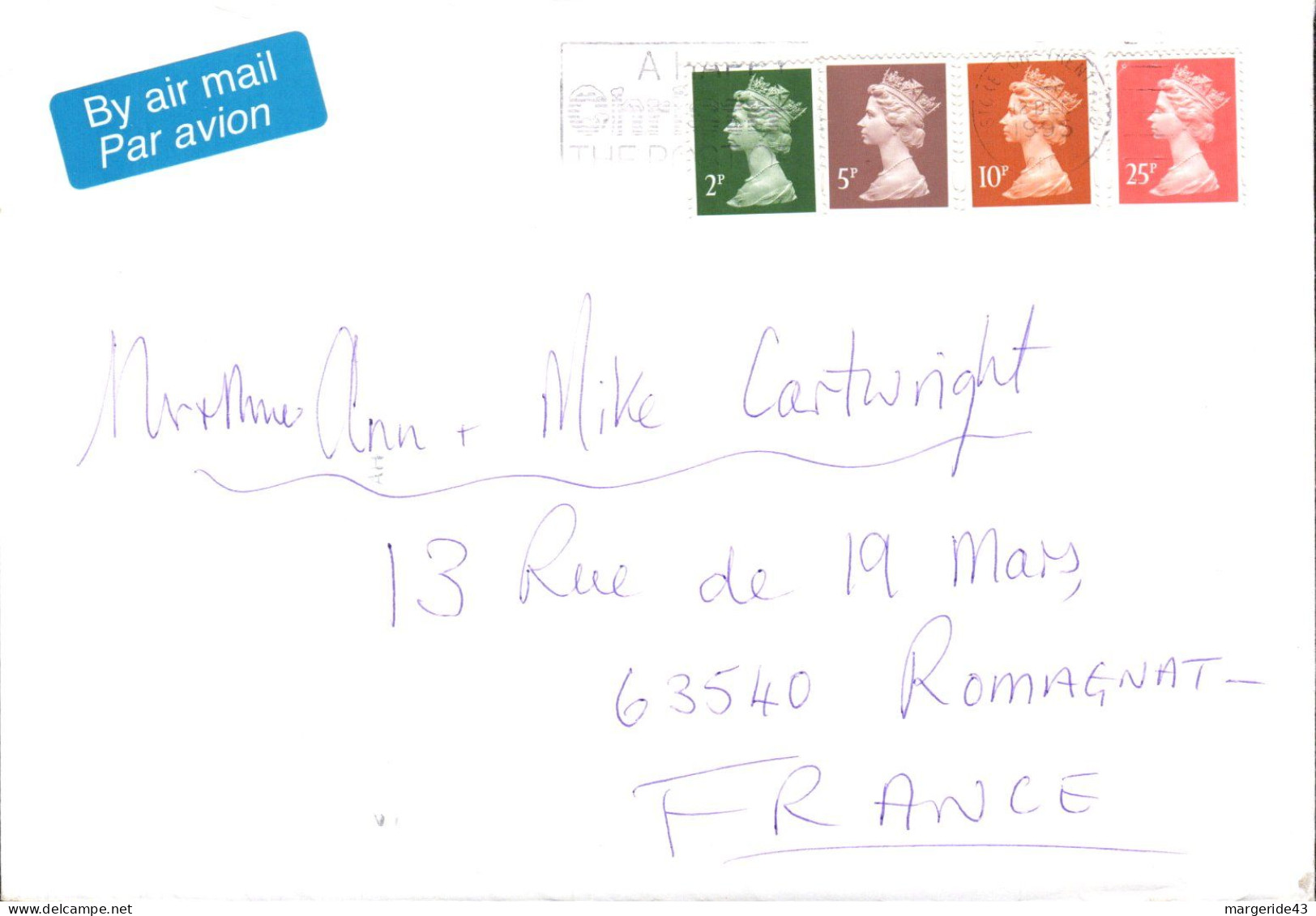 GB AFFRANCHISSEMENT COMPOSE SUR LETTRE DE STOCK ON TRENT POUR LA FRANCE 1995 - Covers & Documents