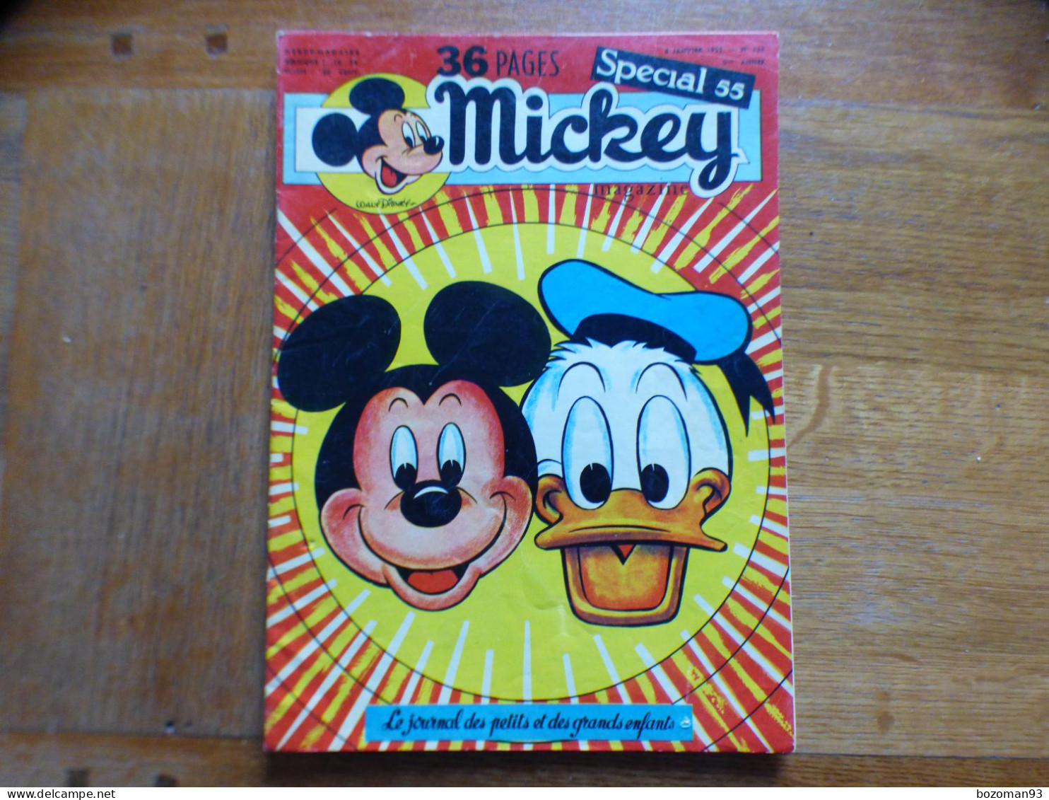 JOURNAL MICKEY BELGE  N° 222 Du 06/01/1955 COVER MICKEY DONALD SPECIAL 1955 - Journal De Mickey