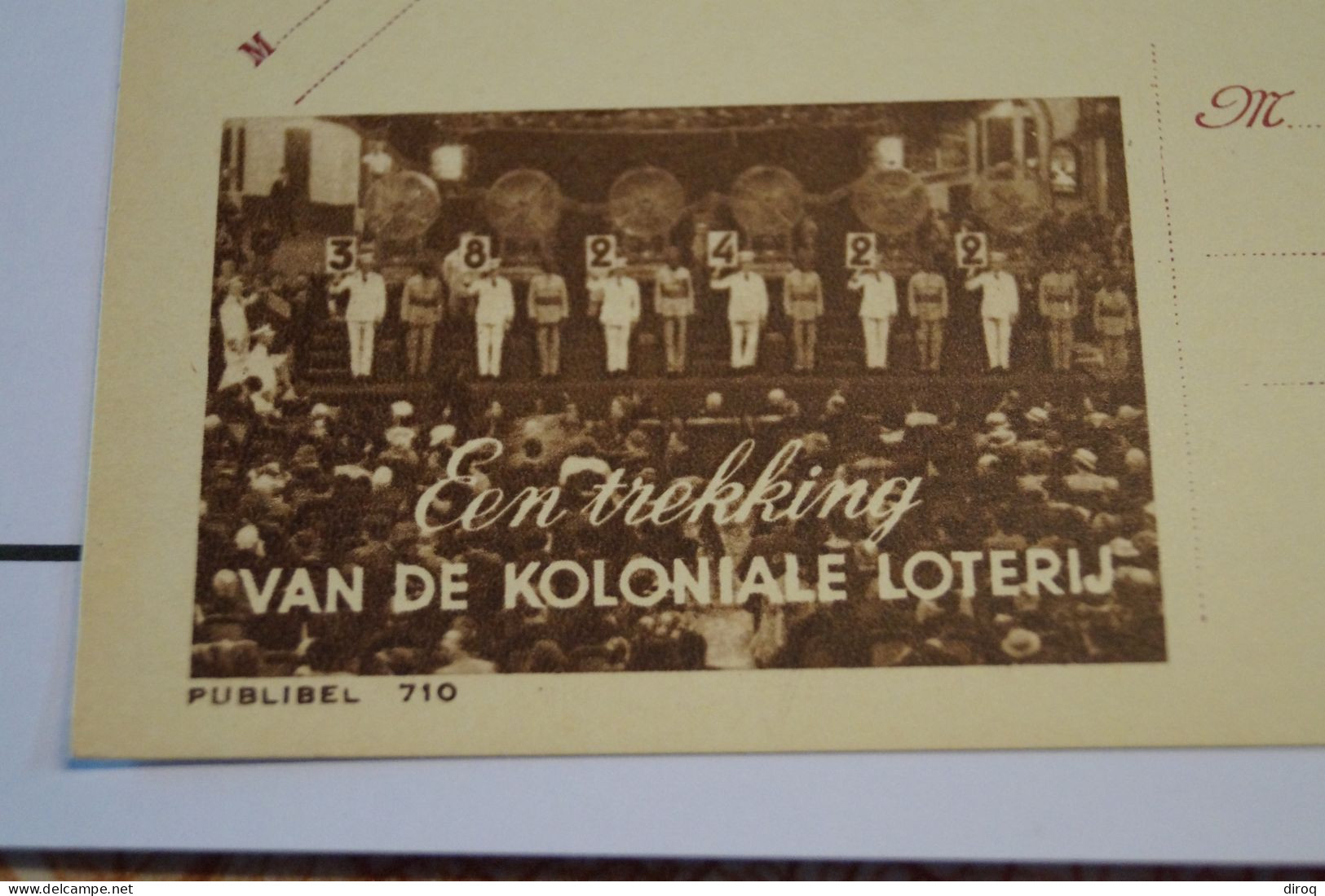 1 Carte Publibel N° 710,Loterie Coloniale,1948,état Neuf Pour Collection - Publibels