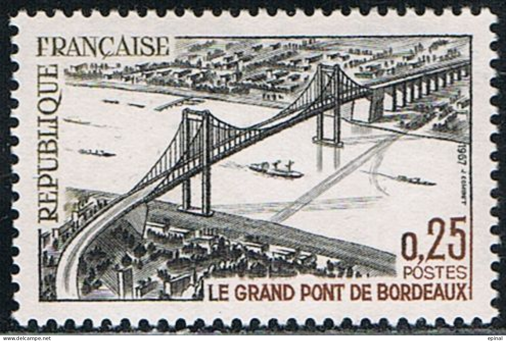 FRANCE : N° 1524 ** Et Oblitéré (Inauguration Du Grand Pont De Bordeaux) - PRIX FIXE - - Neufs