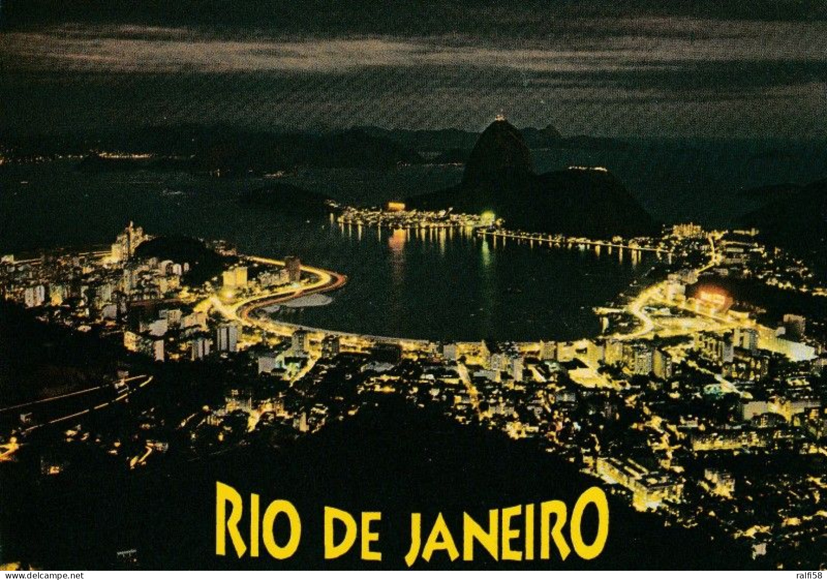 1 AK Brasilien * Rio De Janeiro Bei Nacht - Panoramic View Of Botafogo Beach And Sugar Loaf * - Rio De Janeiro