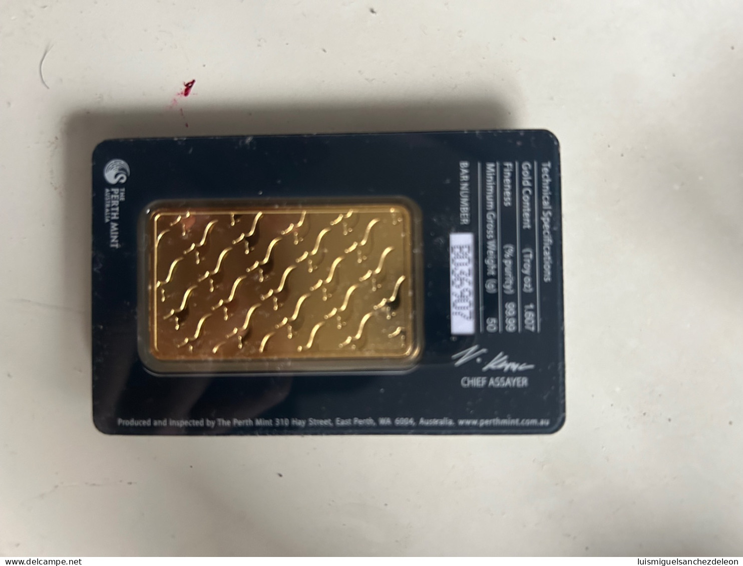Lingote De Oro Perth Minth 50g - Otros & Sin Clasificación