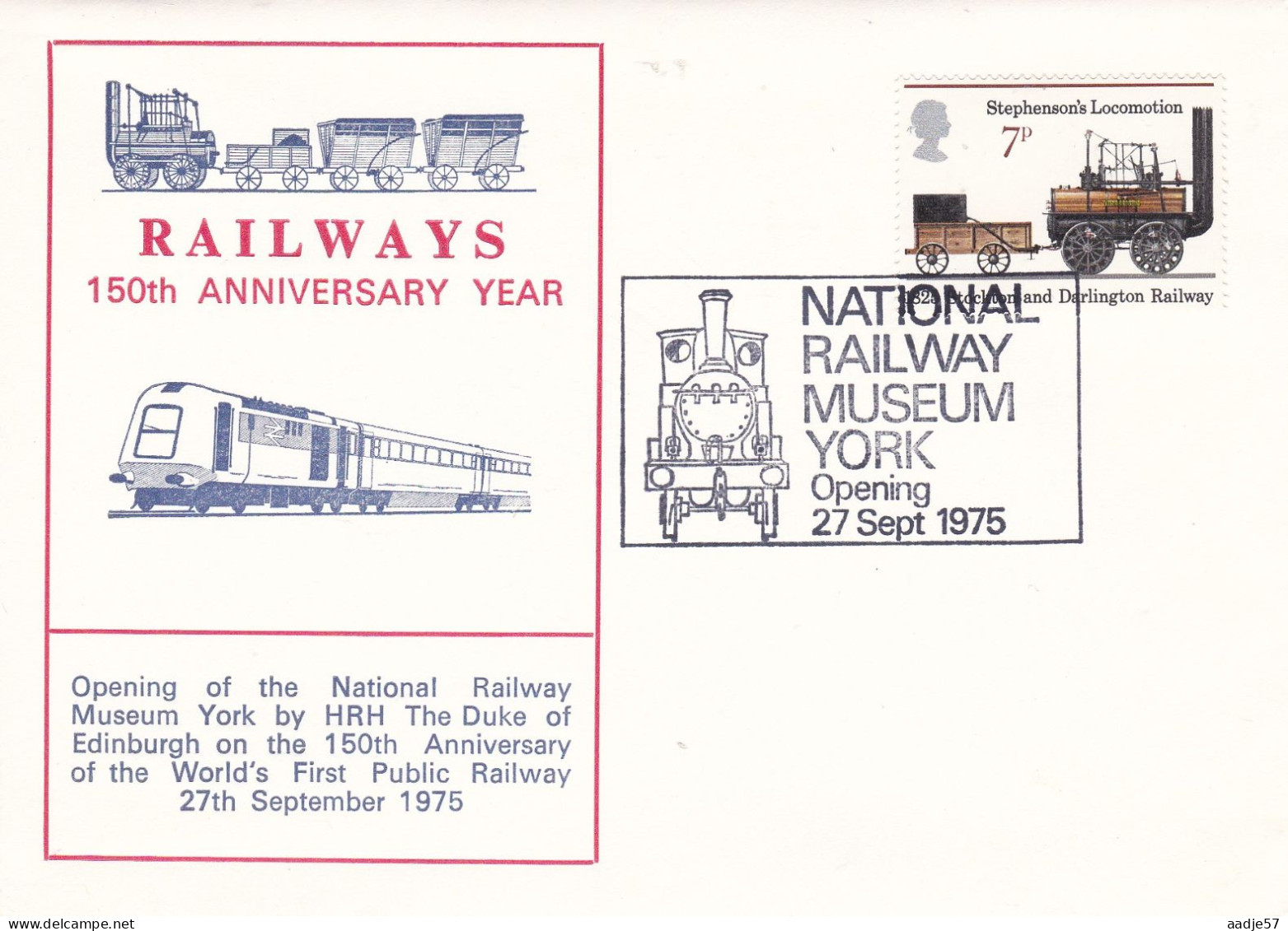 GB Engeland 1975 Off Opening National Railway Museum York 92220 Evening Star 27-09-1975 - Eisenbahnen