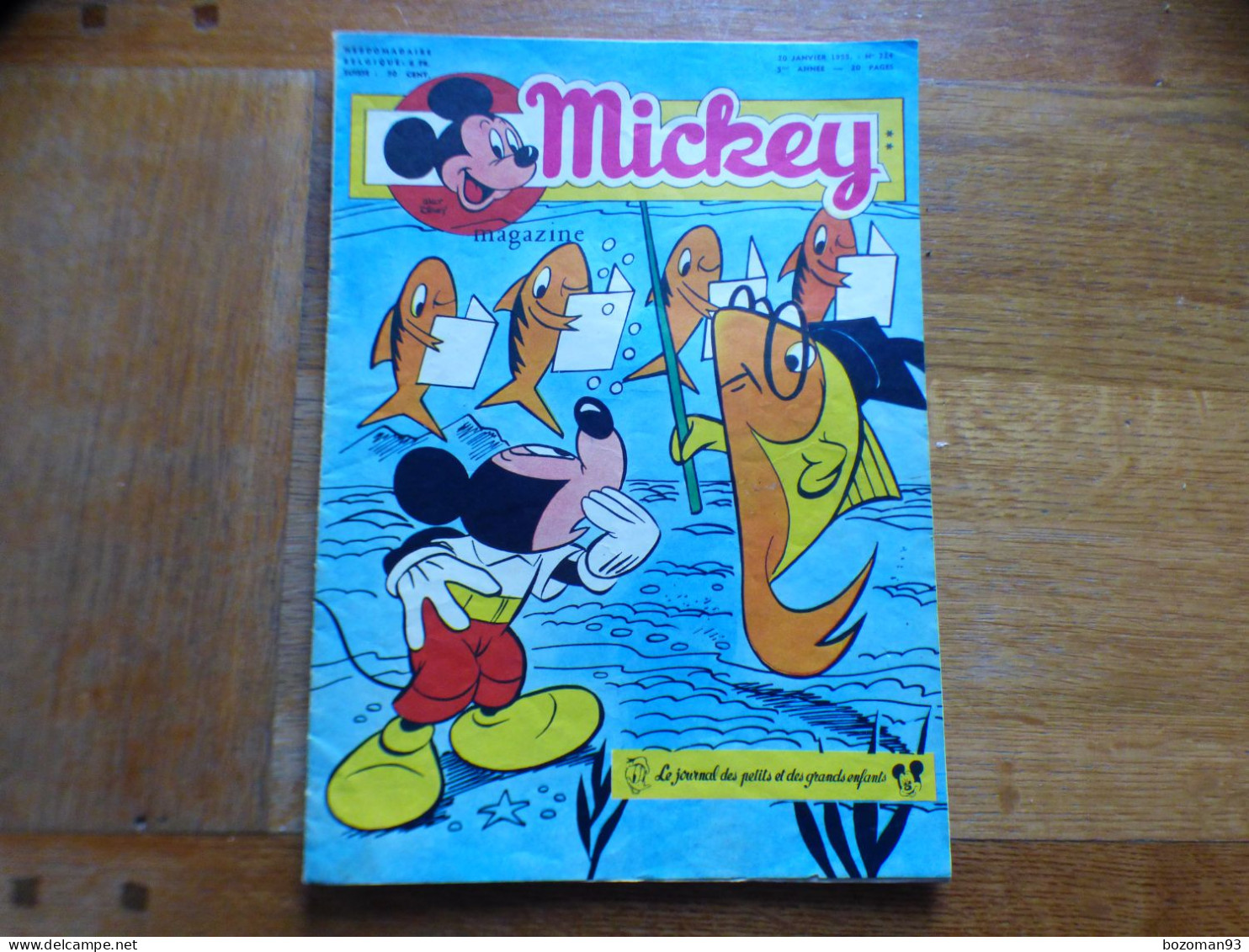 JOURNAL MICKEY BELGE  N° 224 Du 20/01/1955 COVER  MICKEY + ROB BOY - Journal De Mickey