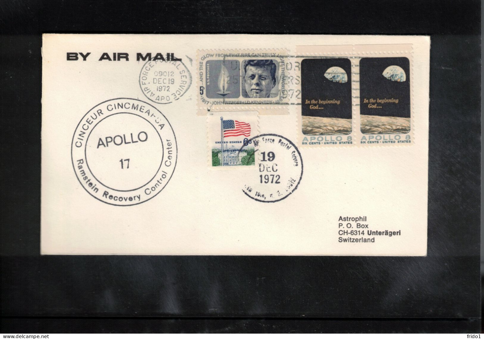 USA 1972 Space / Weltraum - Apollo 17 Ramstein Recovery Control Center Interesting Cover - Stati Uniti