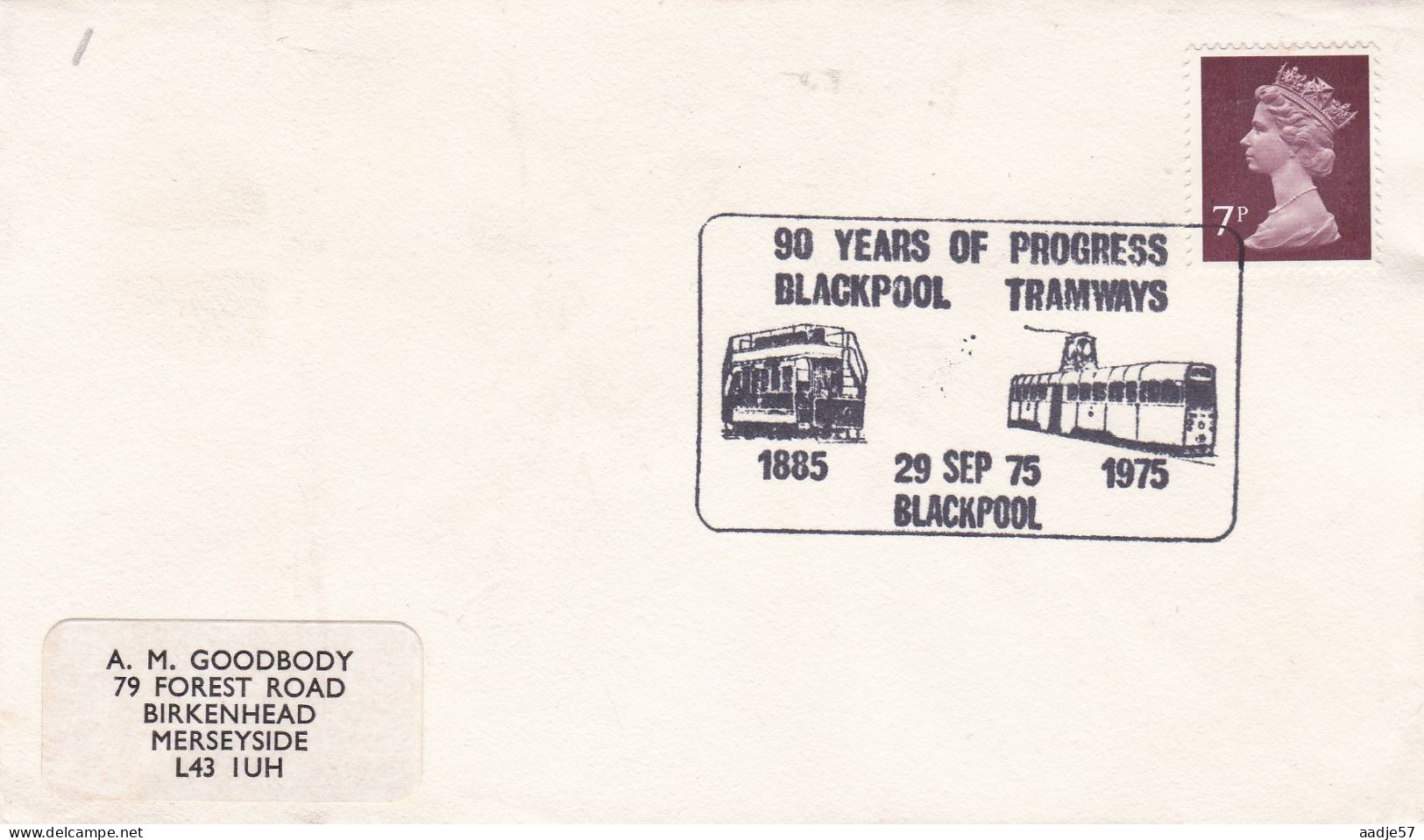 GB Engeland 1975 90 Years Of Progress Blackpool Tramways 29-09-1975 - Tranvías