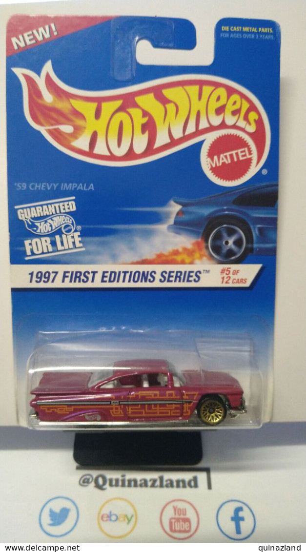 Hot Wheels First Editions '59 Chevy Impala 1997-517 (CP25) - HotWheels